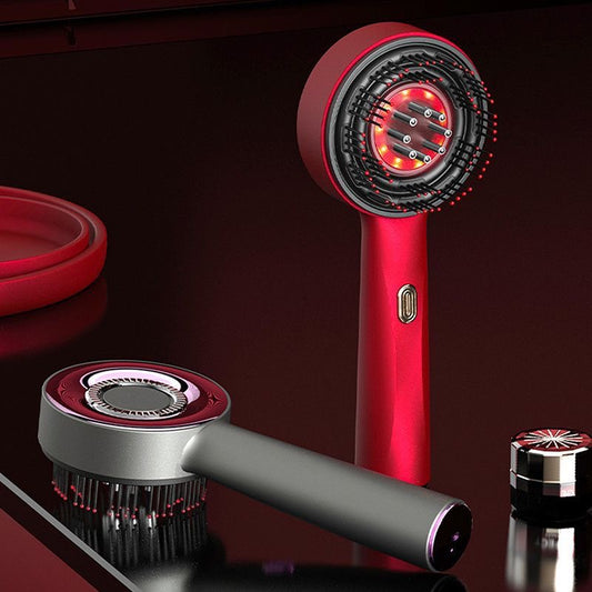 Brosse électrique massante avec lumière LED – stimulation du cuir chevelu